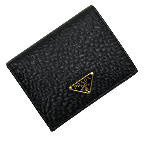 Prada Black Wallet Leather Tri - Picture 1 of 5